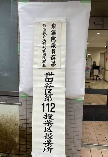 衆議院議員選挙＆最高裁判所裁判官国民審査-1｜目黒・自由が丘　天使バレエスクール